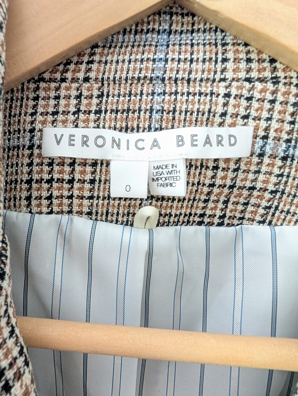 Veronica Beard Parineti Houndstooth Dickey Jacket Blazer Celebrity Size 0 - Picture 6 of 12